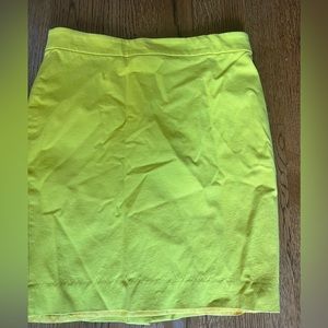EUC Jcrew yellow pencil skirt size 6p